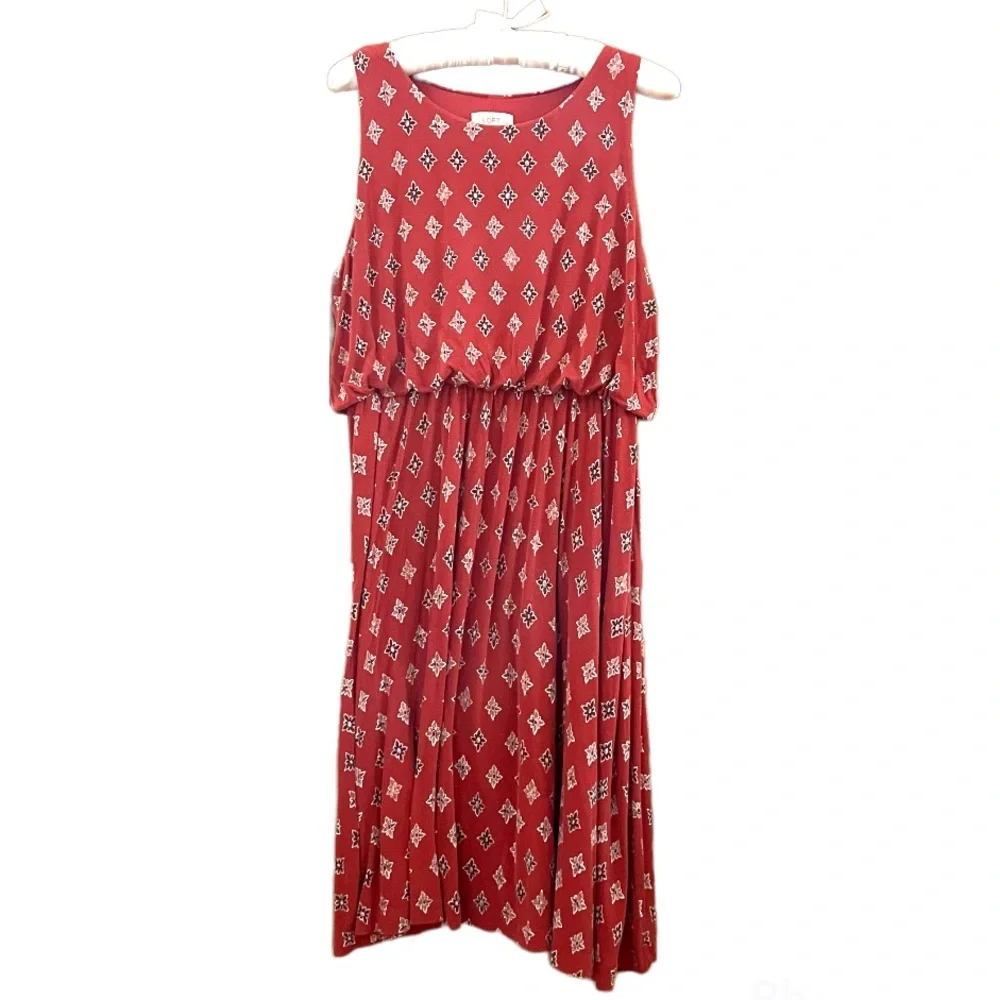 ANN TAYLOR Loft Aztec-motif dress, size LP - Picture 1 of 10